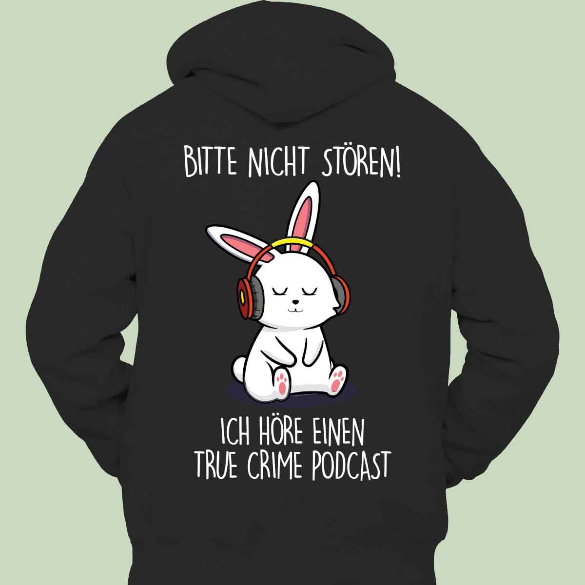 Podcast Bunny - Hoodie Unisex Rückendruck