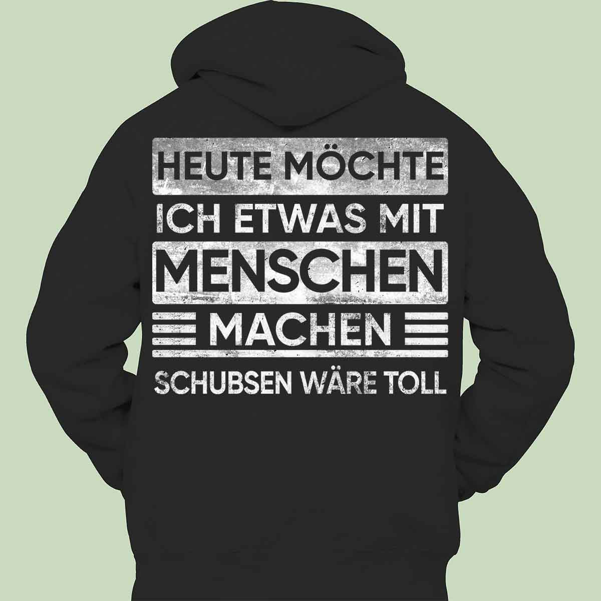 Schubsen - Hoodie Unisex Rückendruck