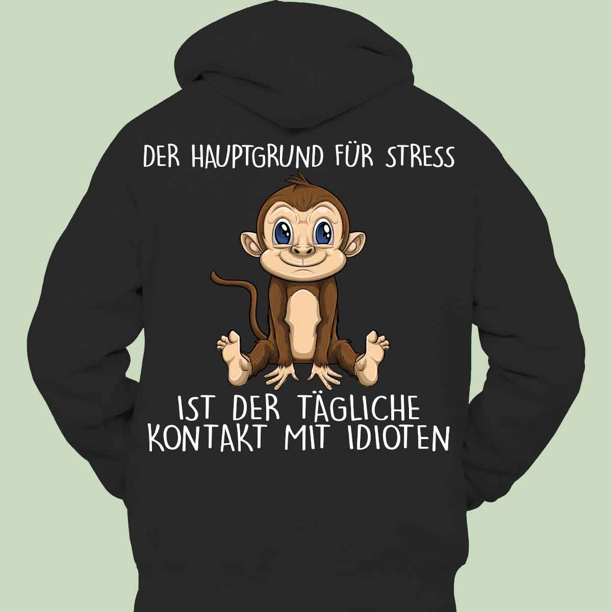 Stress Affe - Hoodie Unisex Rückendruck
