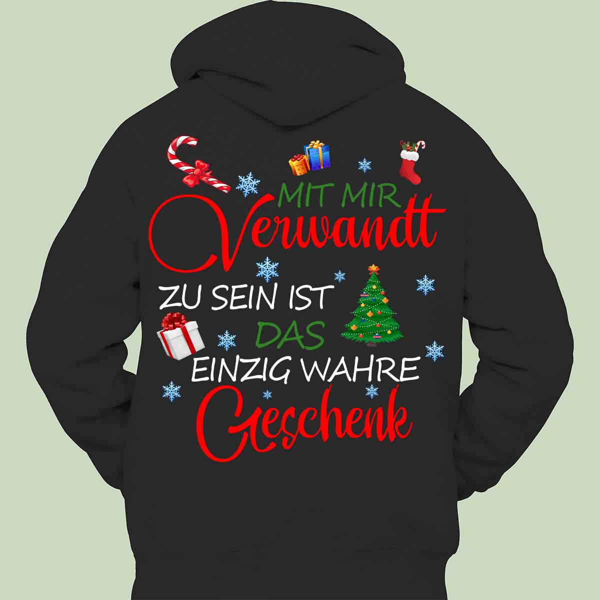 Verwandt - Hoodie Unisex Rückendruck
