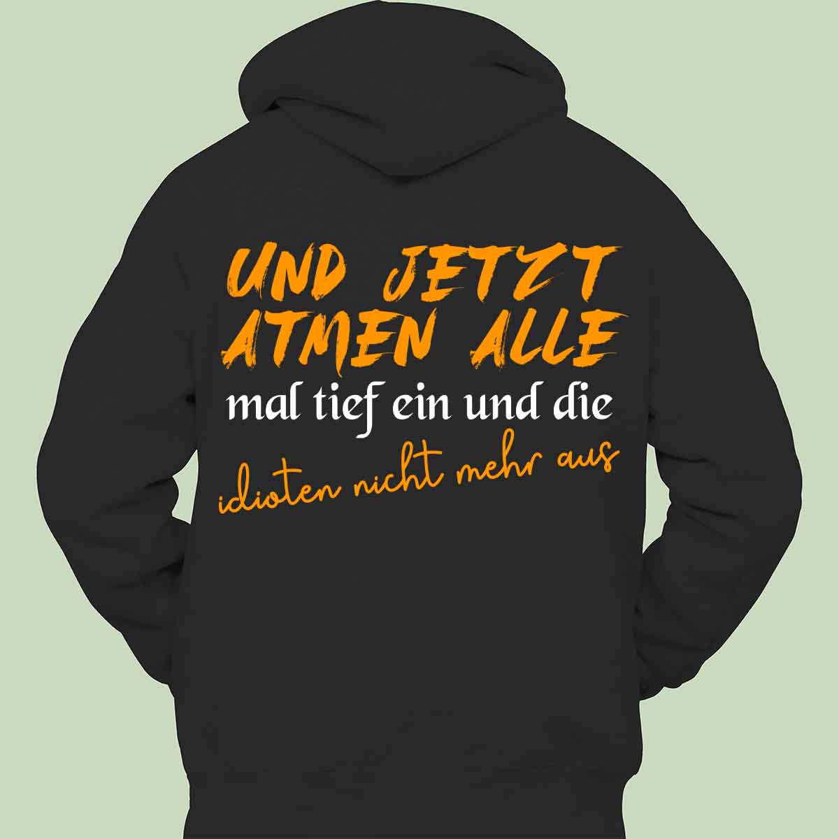 Einatmen - Hoodie Unisex Rückendruck
