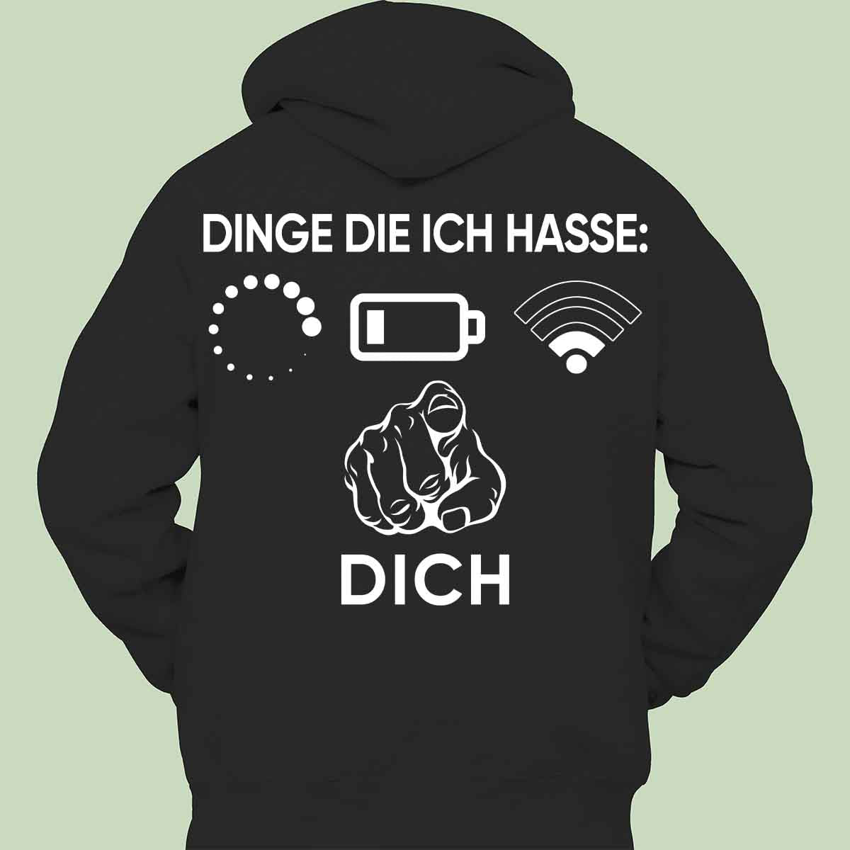 Hassen - Hoodie Unisex Rückendruck