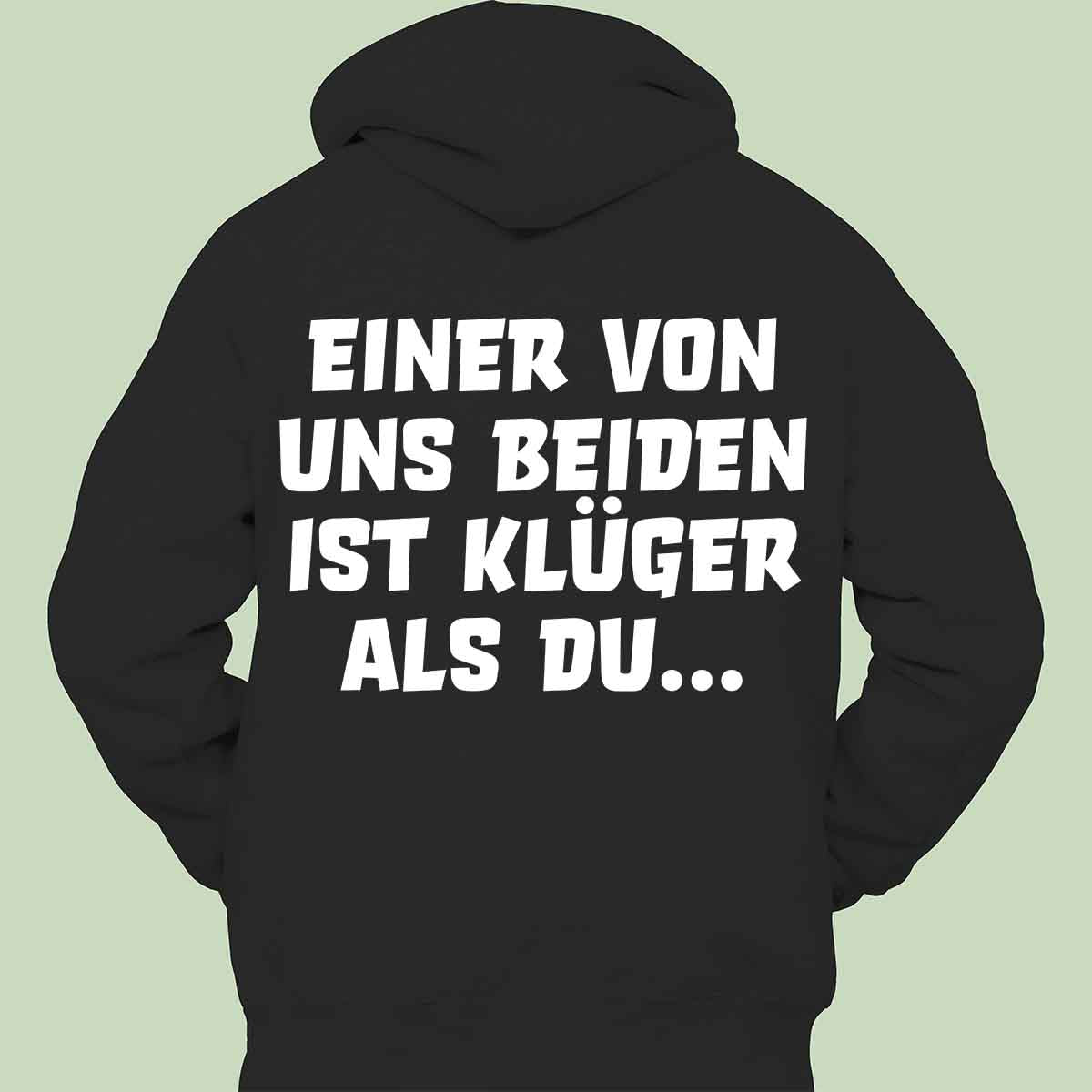Klüger - Hoodie Unisex Rückendruck