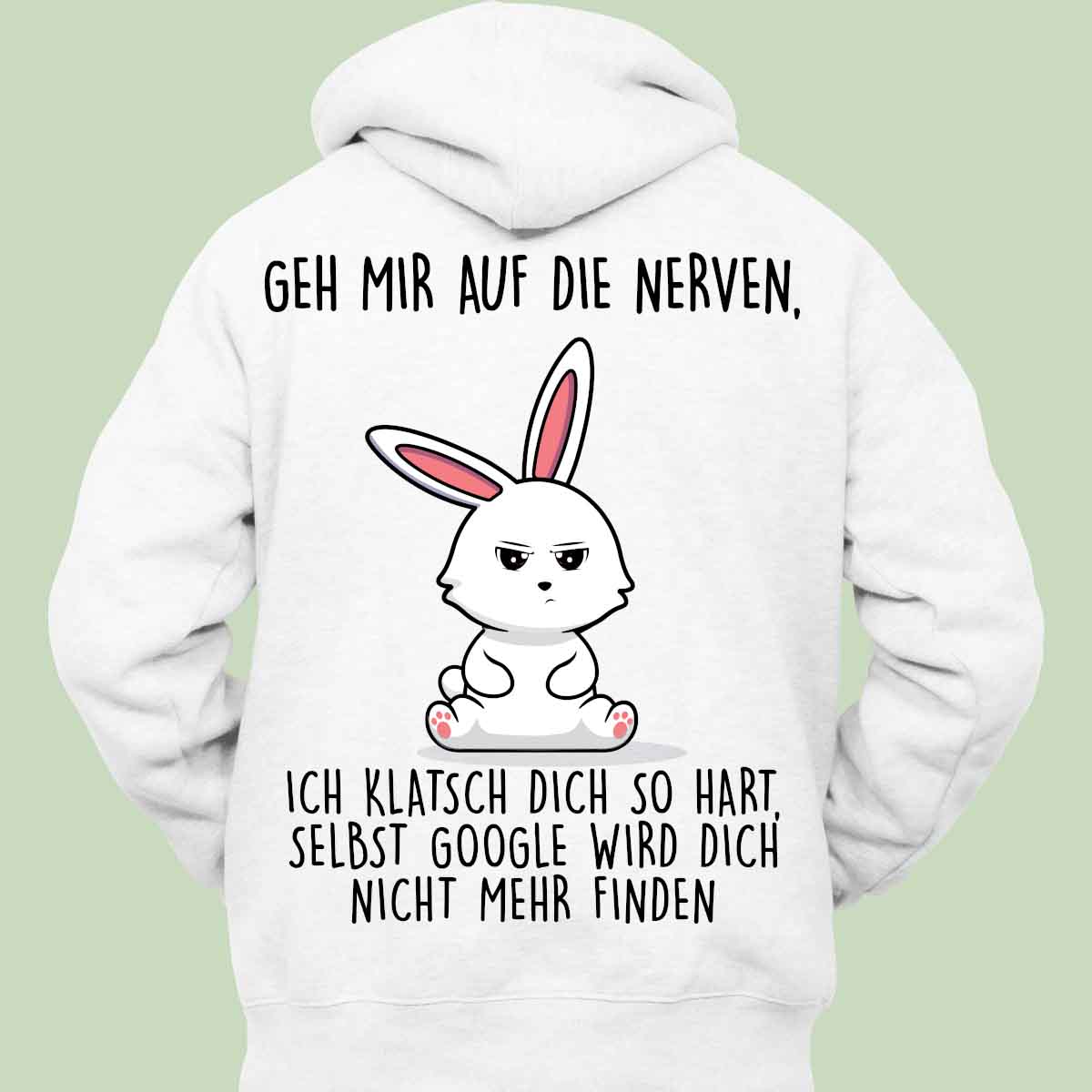 Nerven Cute Bunny - Hoodie Unisex Rückendruck