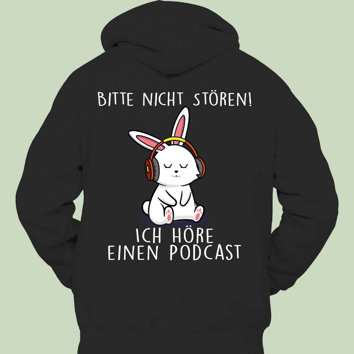 Nicht Stören Bunny - Hoodie Unisex Rückendruck