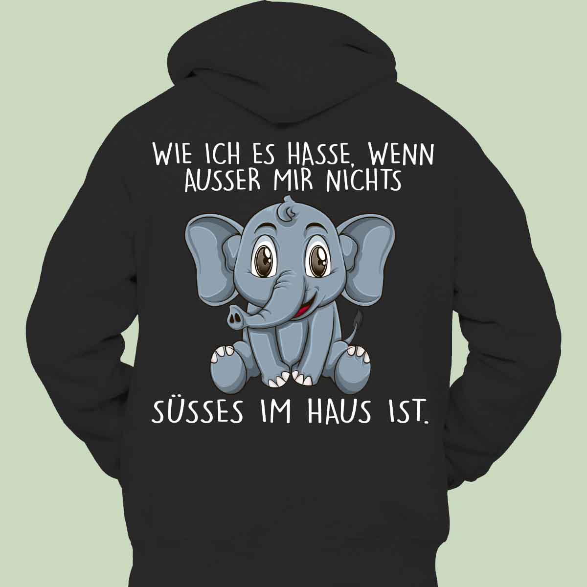 Süsses Elefant - Hoodie Unisex Rückendruck