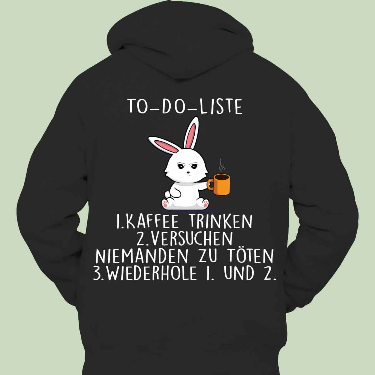 To-Do Bunny - Hoodie Unisex Rückendruck