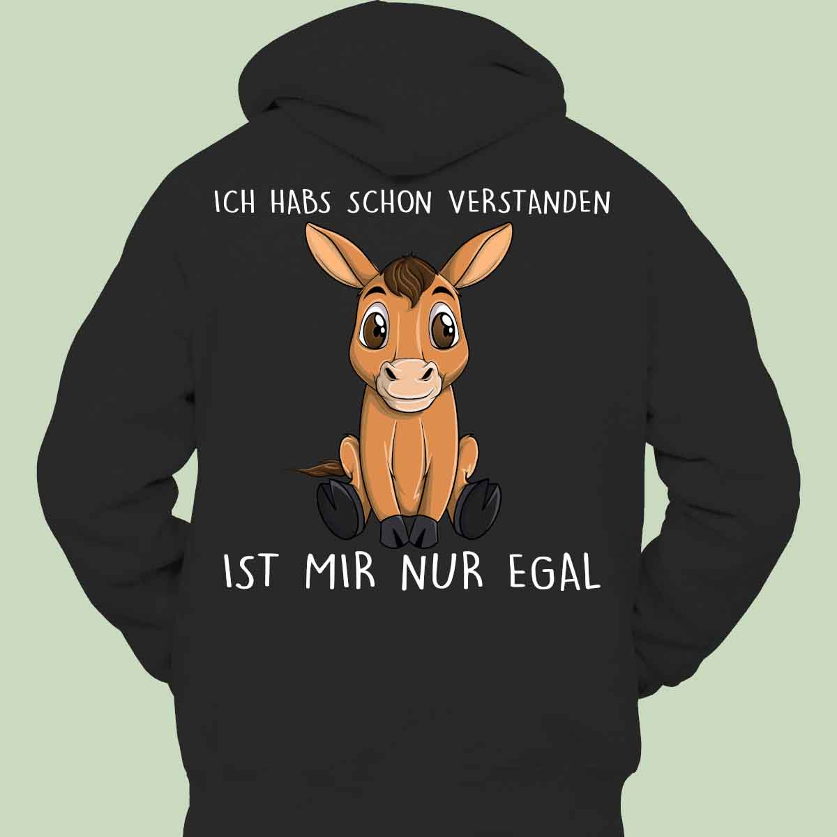 Verstanden Pferd - Hoodie Unisex Rückendruck