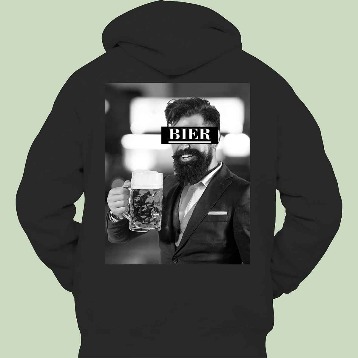 Bier - Hoodie Unisex Rückendruck
