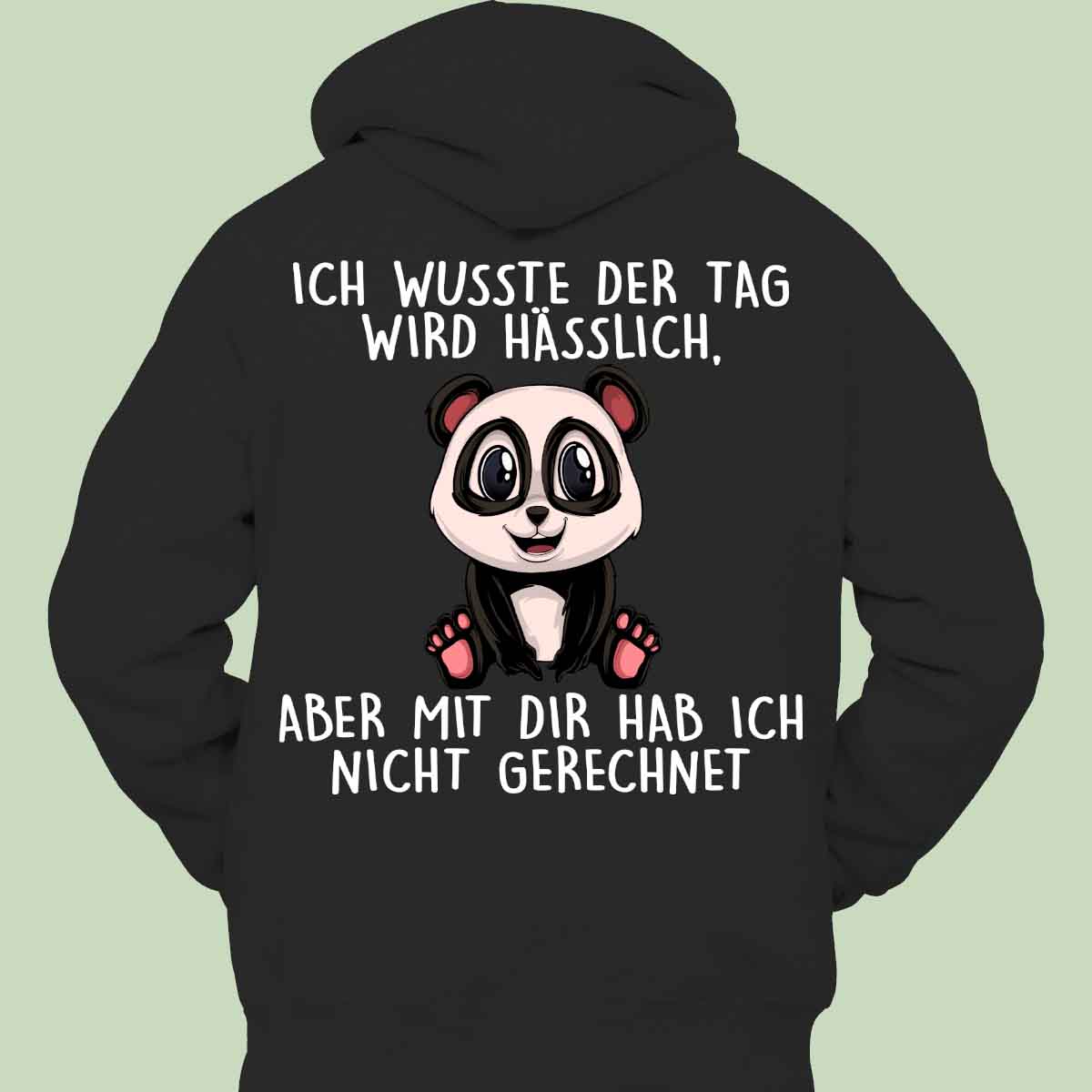 Hässlich Panda - Hoodie Unisex Rückendruck