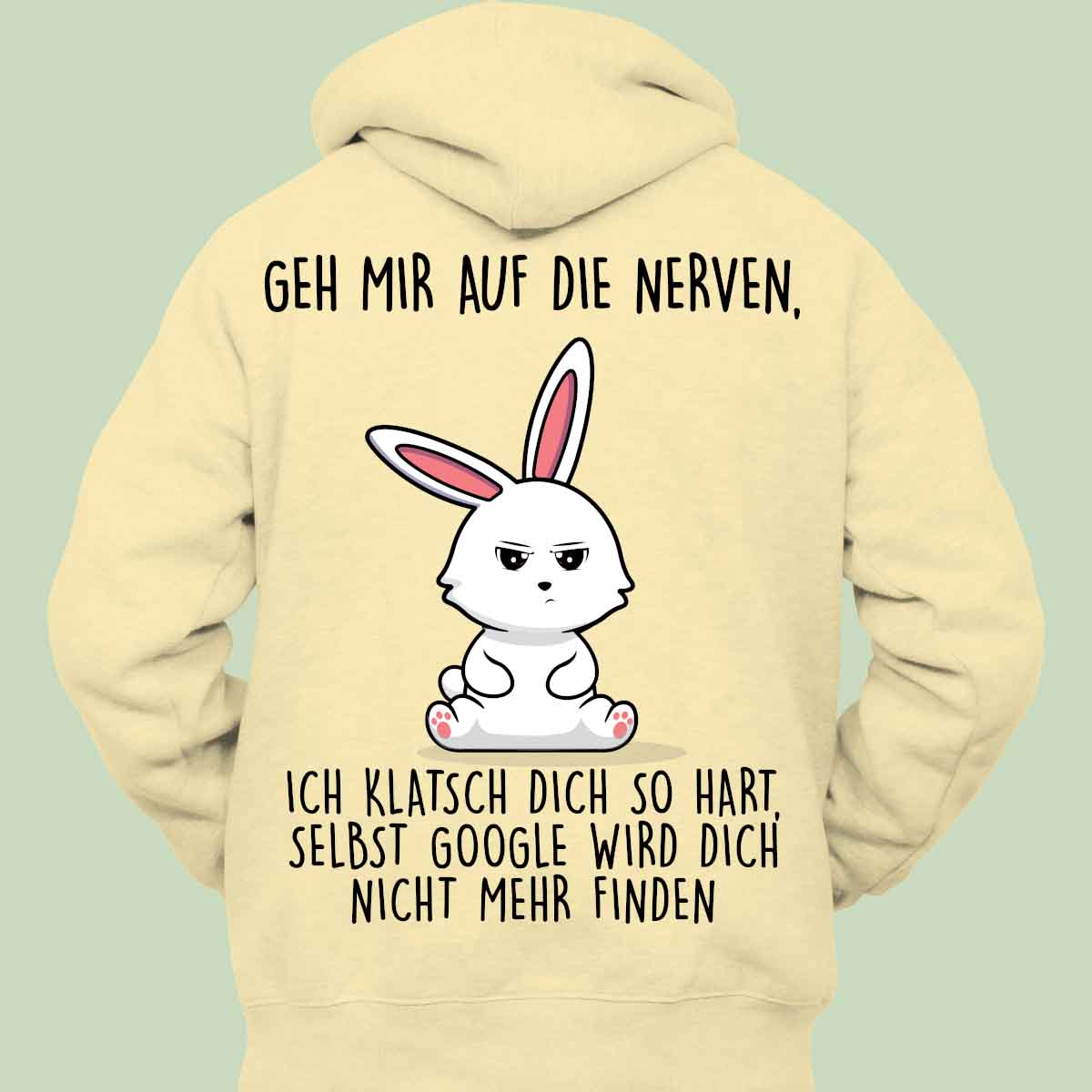 Nerven Cute Bunny - Hoodie Unisex Rückendruck
