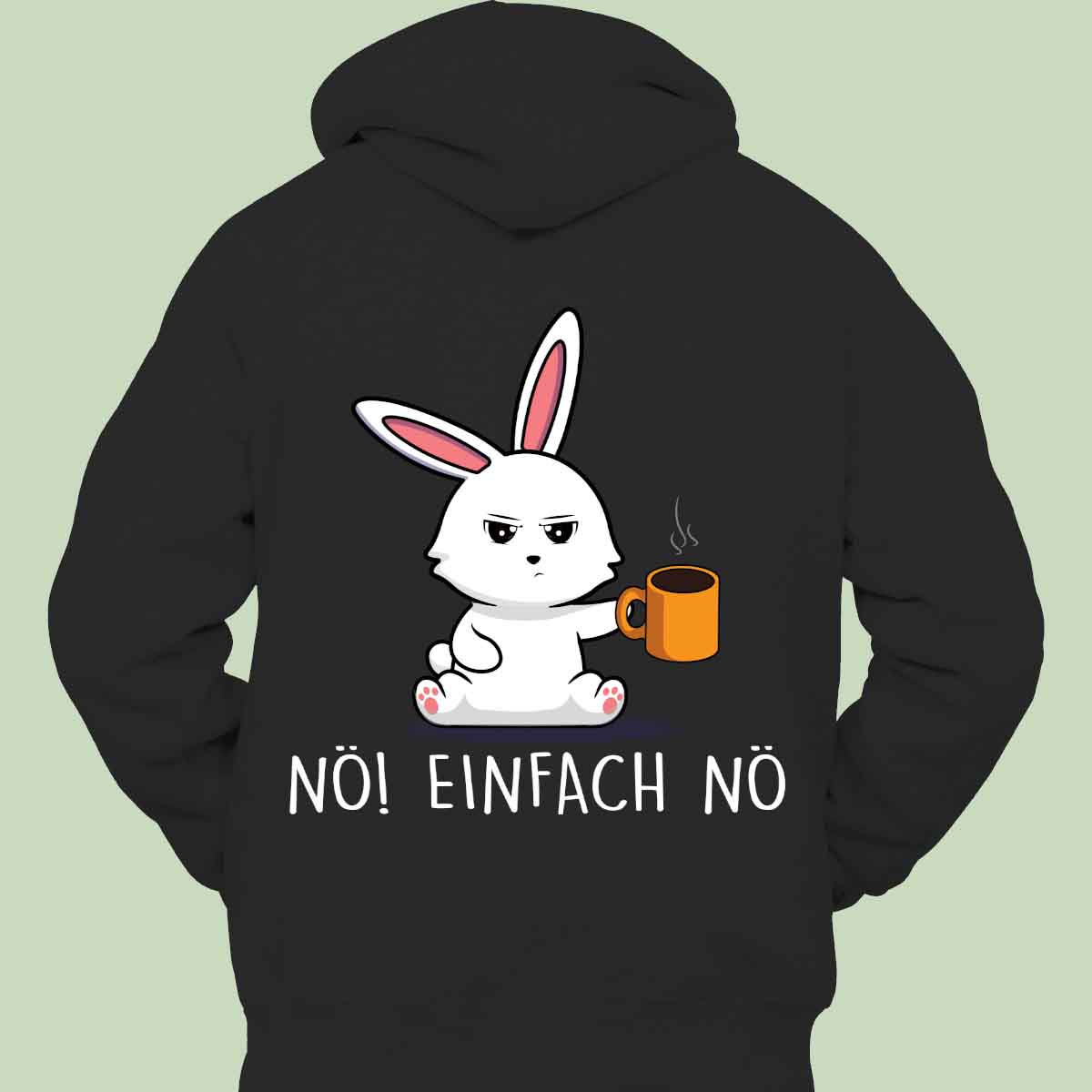 Nö! Kaffee Bunny - Hoodie Unisex Rückendruck