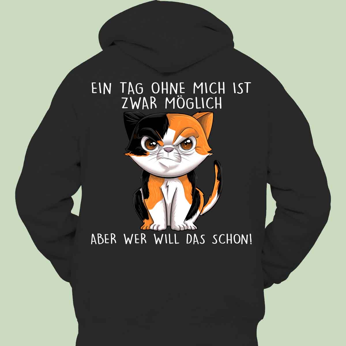 Ohne Mich Böse Katze - Hoodie Unisex Rückendruck