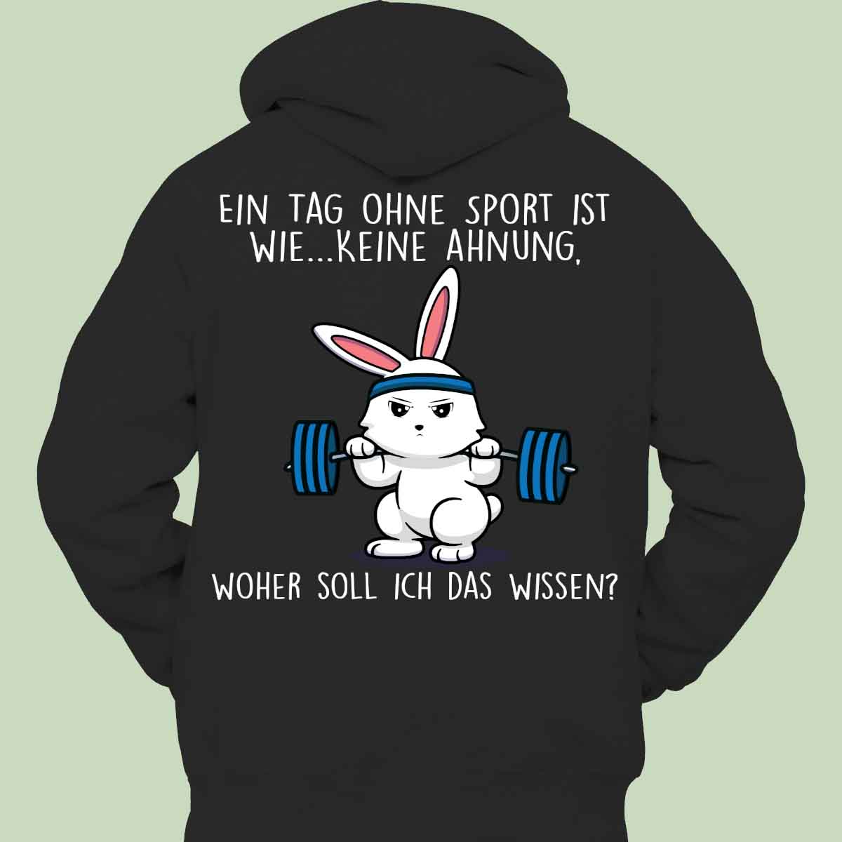 Ohne Sport Bunny - Hoodie Unisex Rückendruck