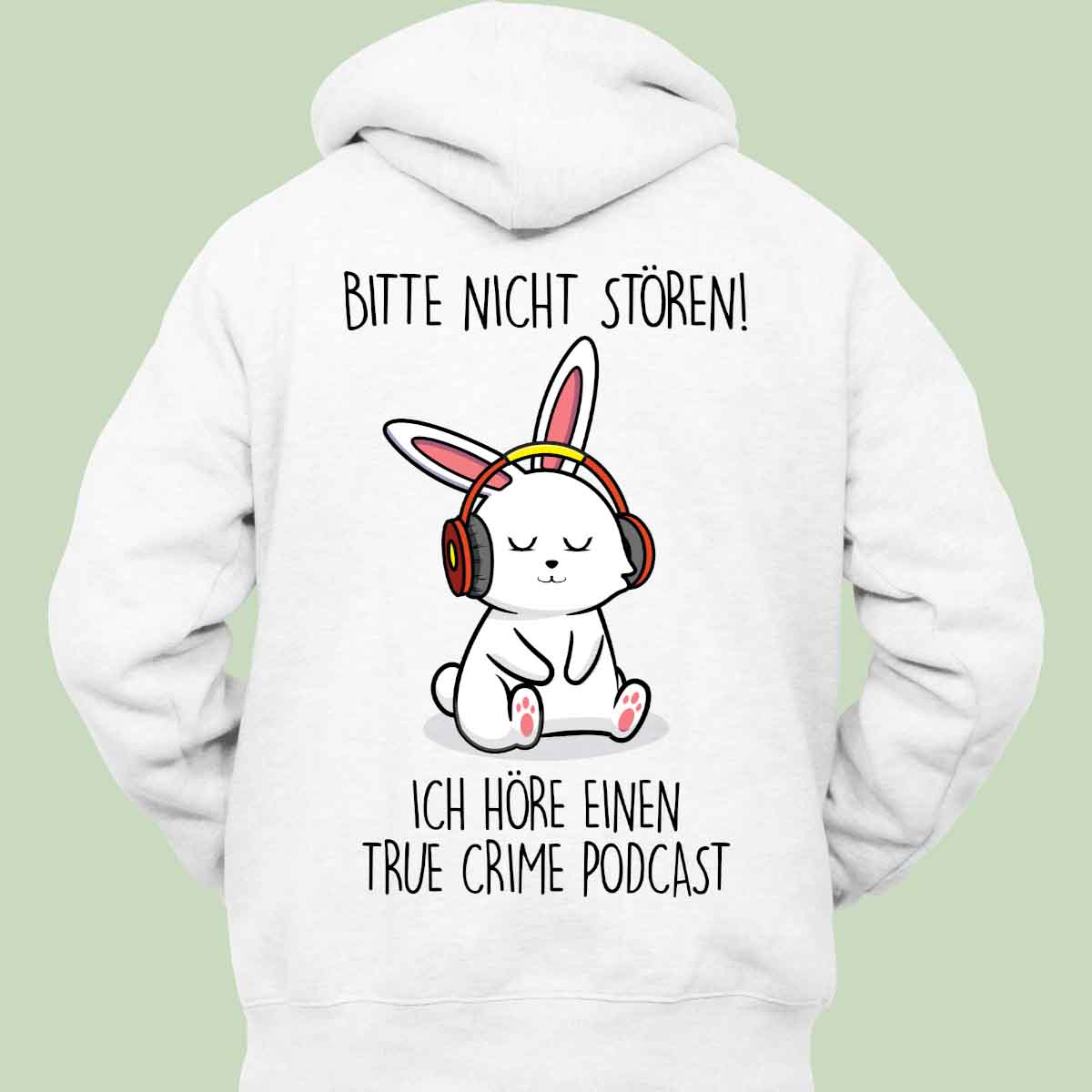 Podcast Bunny - Hoodie Unisex Rückendruck