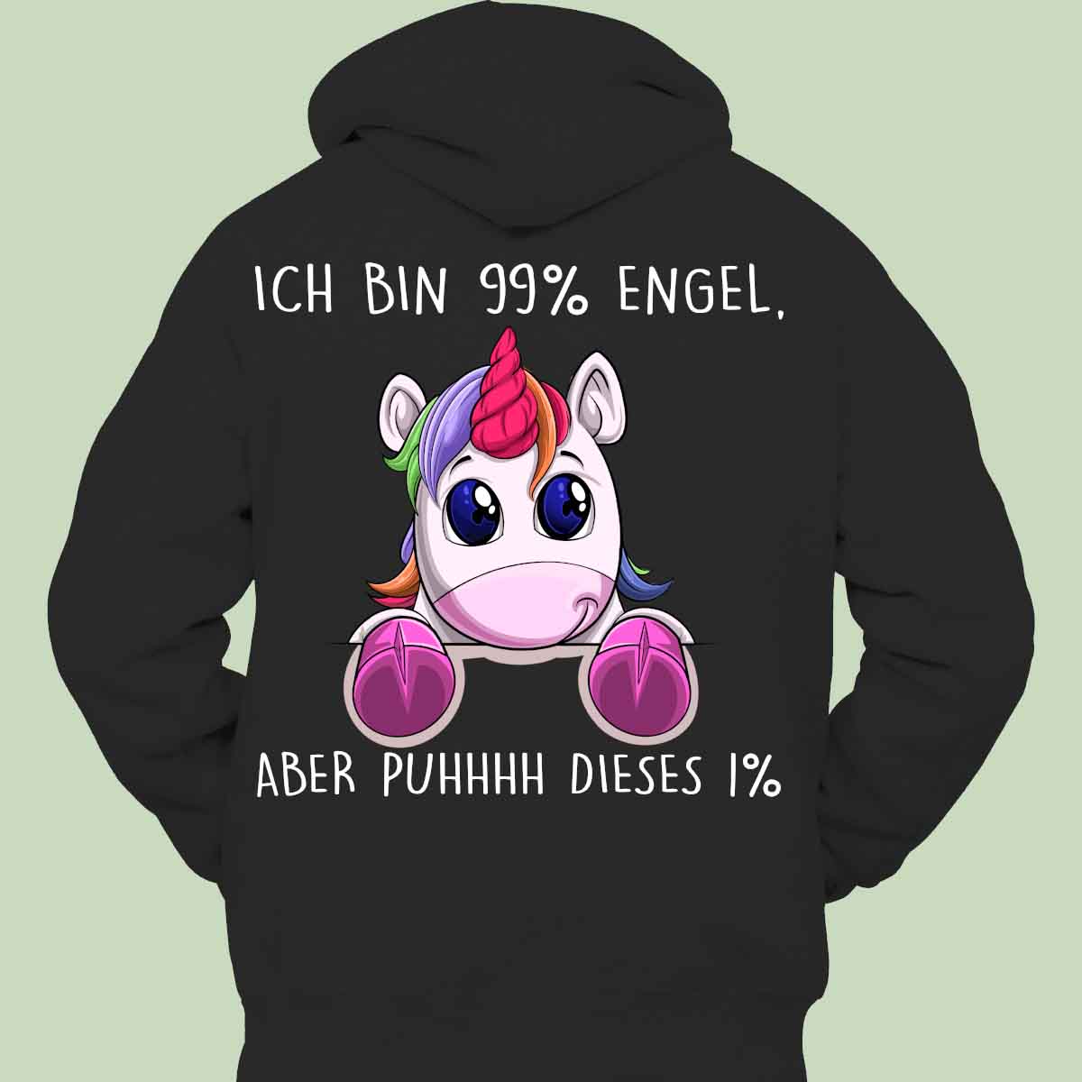 Engel Einhörnchen - Hoodie Unisex Rückendruck