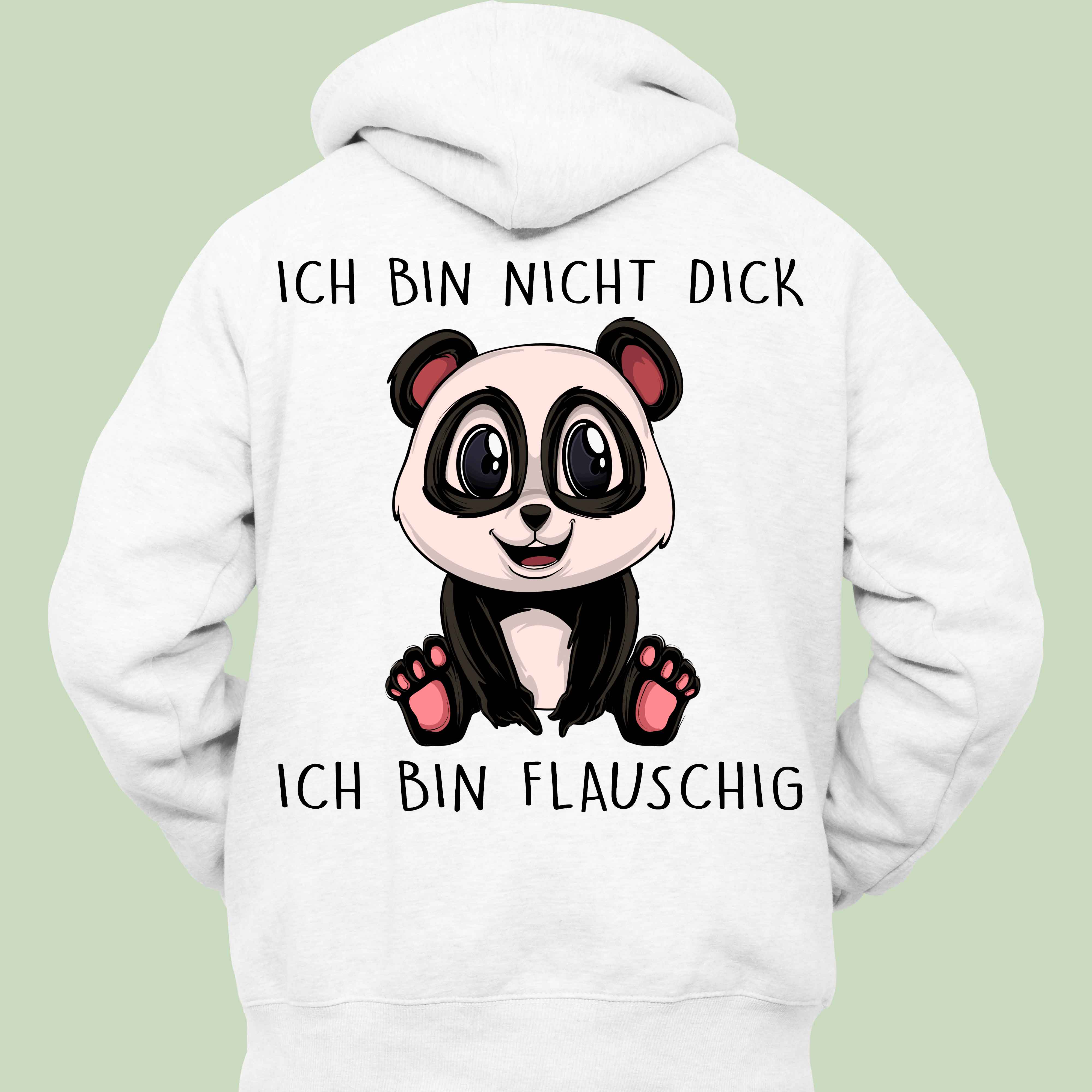 Flauschig Panda - Hoodie Unisex Rückendruck
