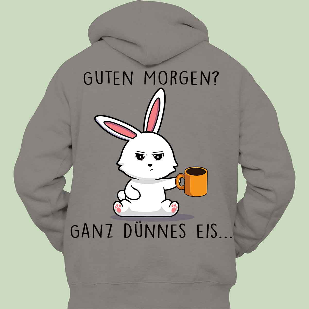 Guten Morgen Cute Bunny - Hoodie Unisex Rückendruck