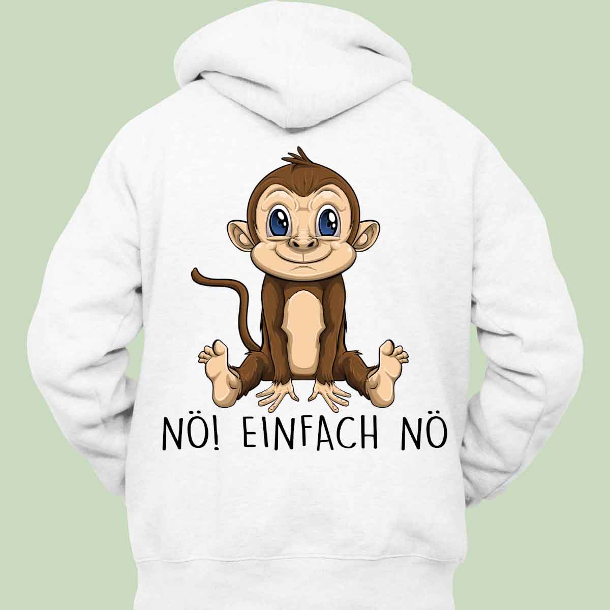 Nö! Affe - Hoodie Unisex Rückendruck