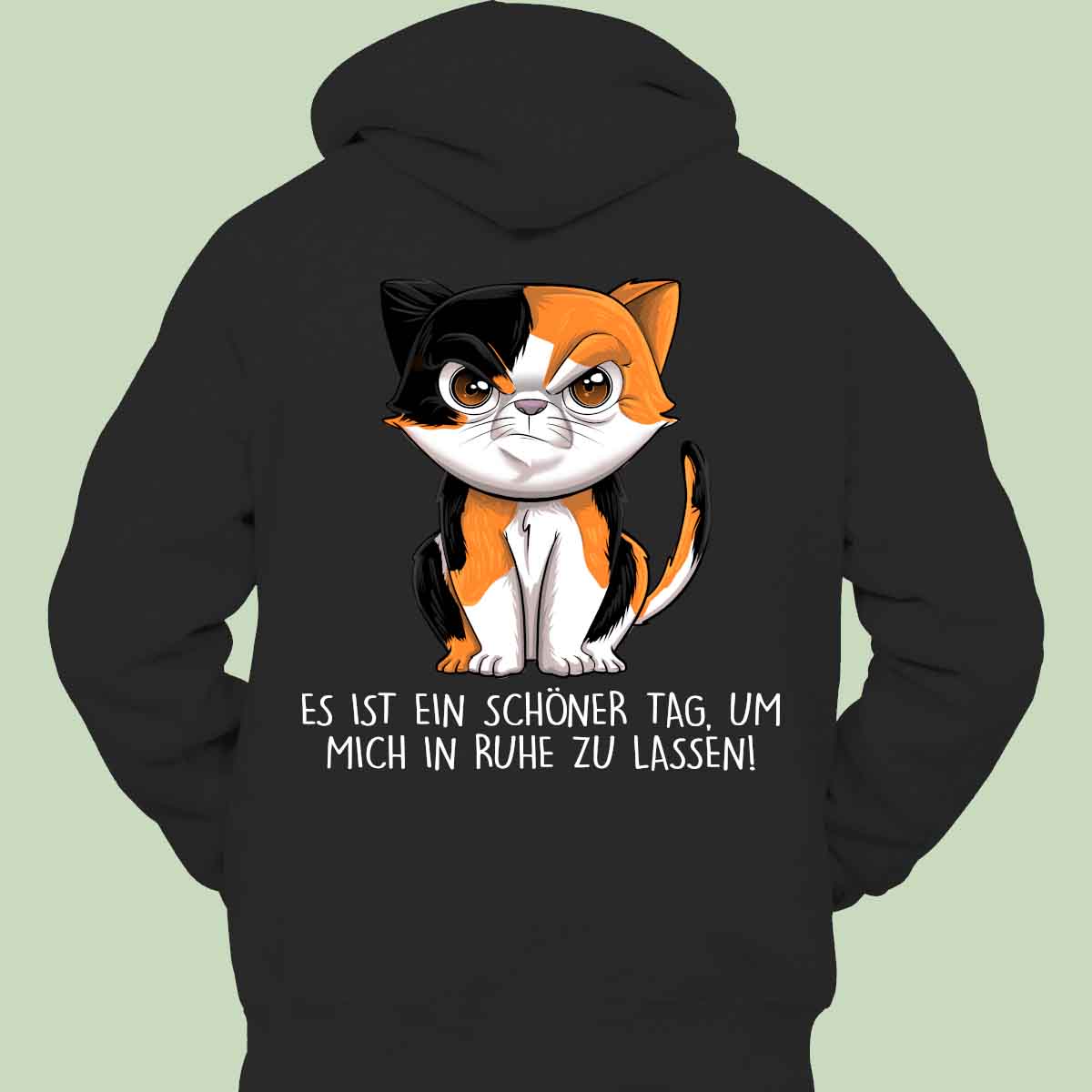 Ruhe Böse Katze - Hoodie Unisex Rückendruck