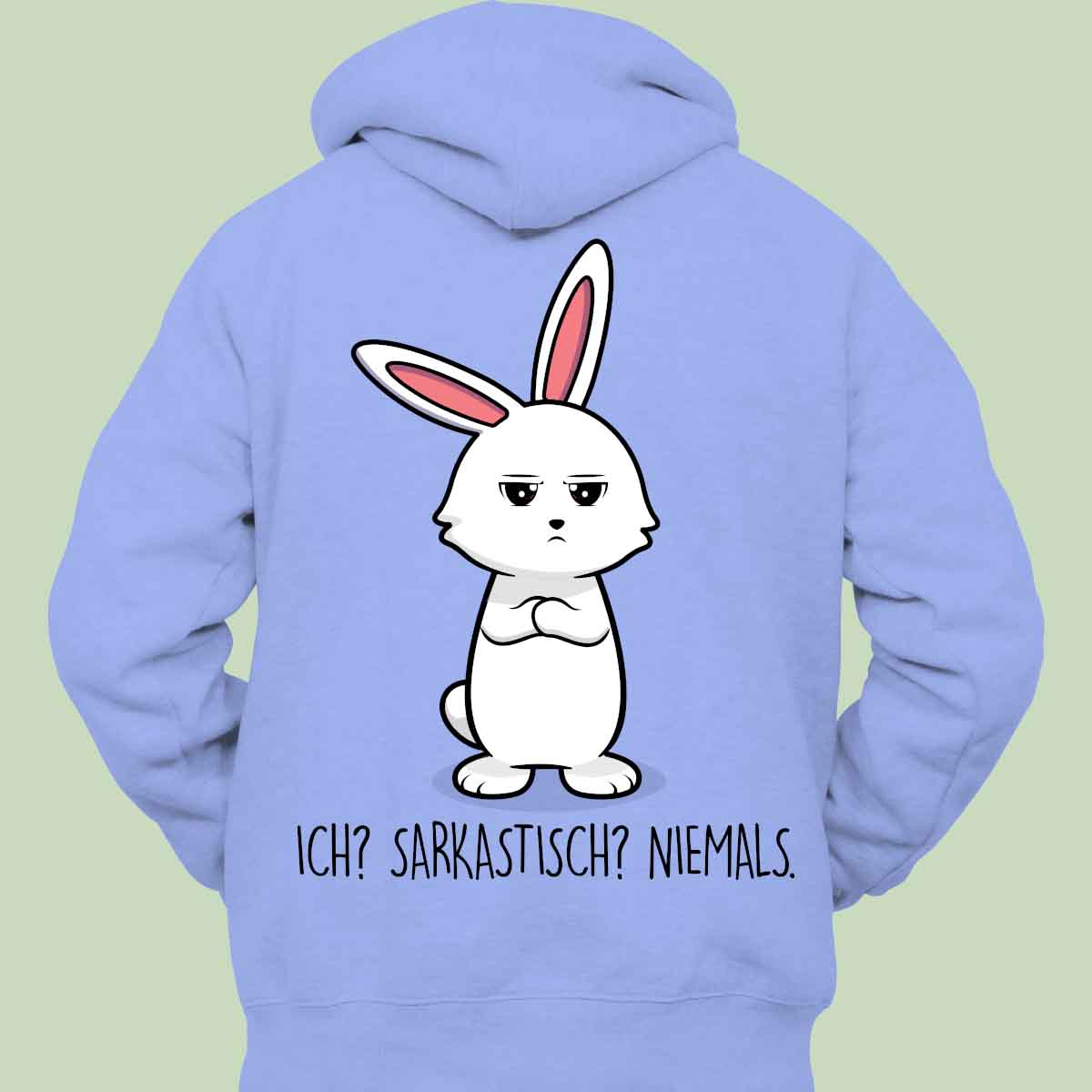 Sarkastisch Bunny - Hoodie Unisex Rückendruck