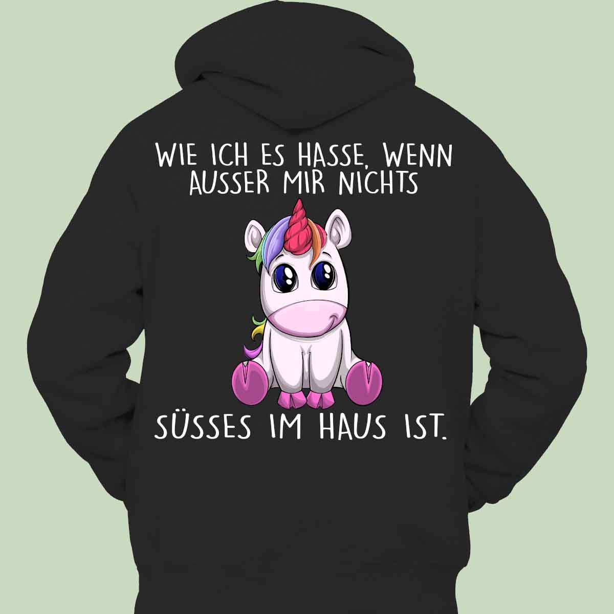 Süsses Einhorn - Hoodie Unisex Rückendruck