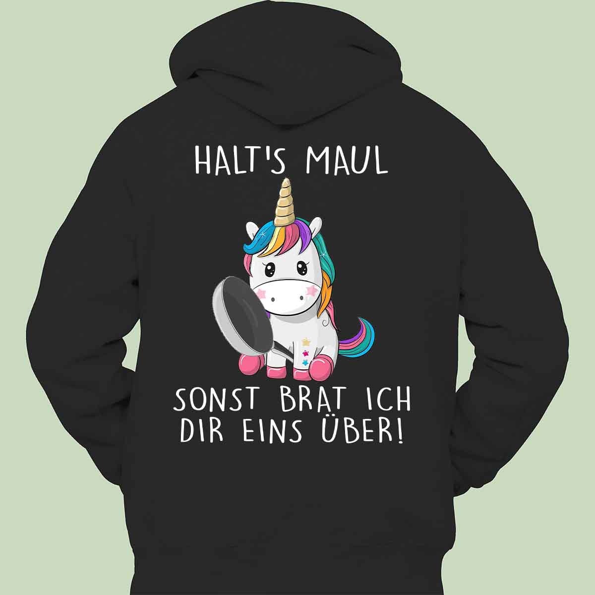 Überbraten Einhorn - Hoodie Unisex Rückendruck
