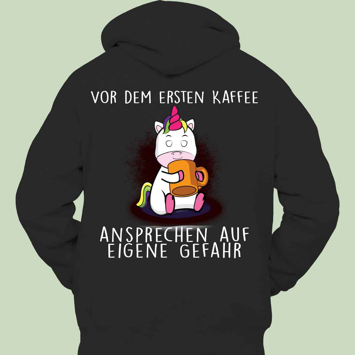 To-Do Cute Einhorn - Hoodie Unisex Rückendruck