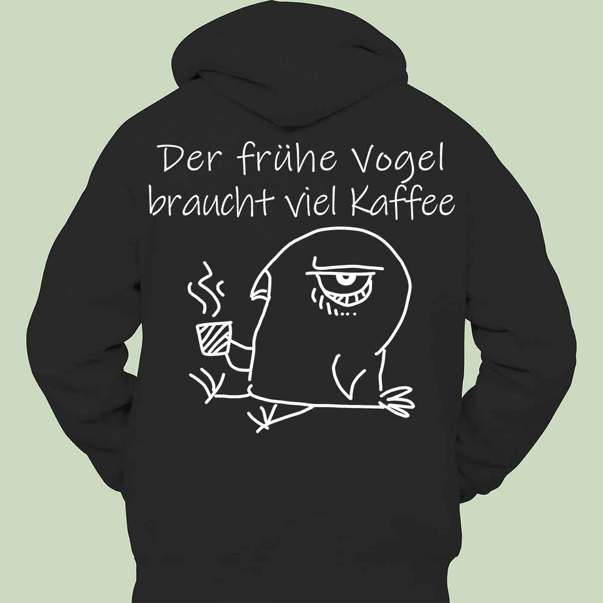 Frühe Vogel - Hoodie Unisex Rückendruck