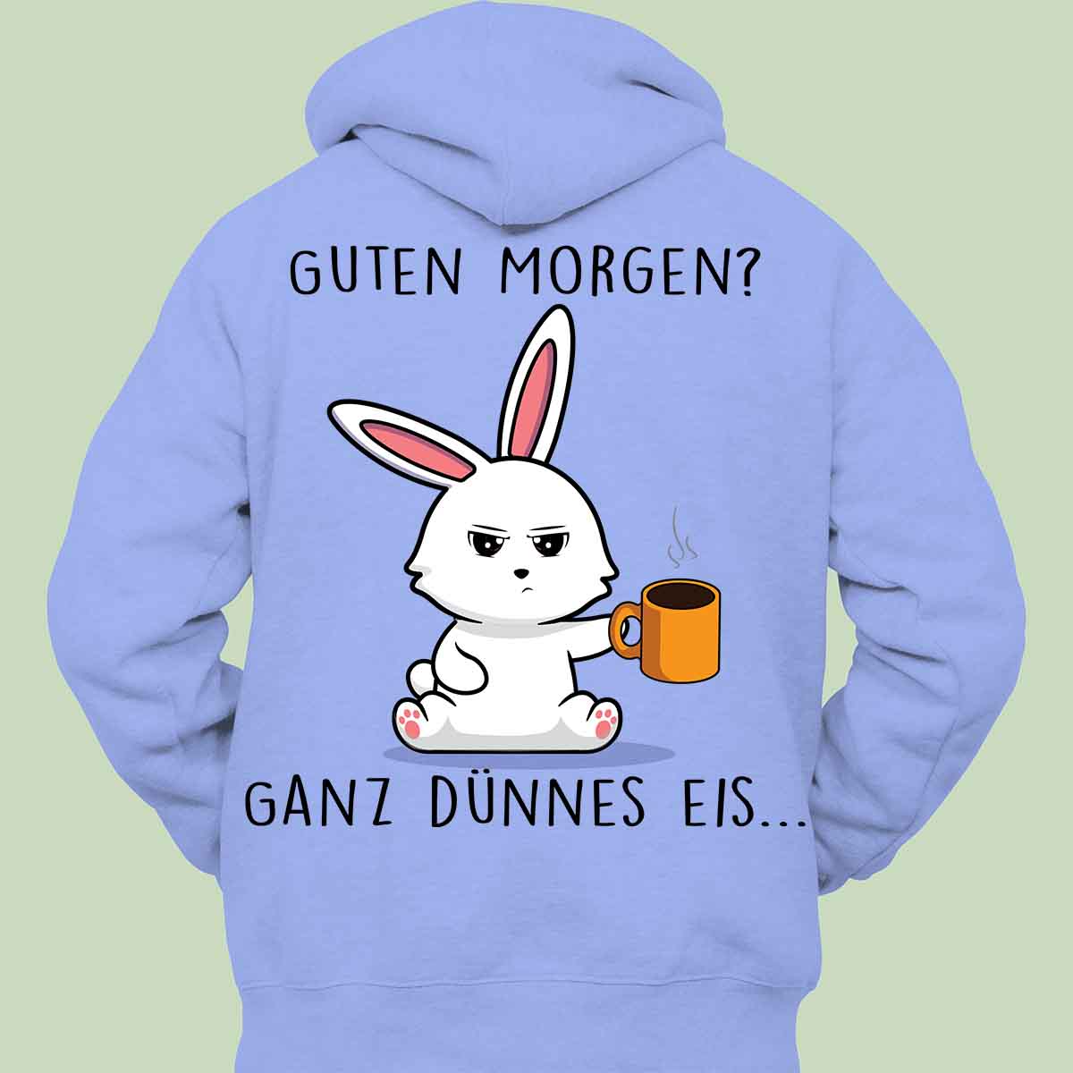 Guten Morgen Cute Bunny - Hoodie Unisex Rückendruck