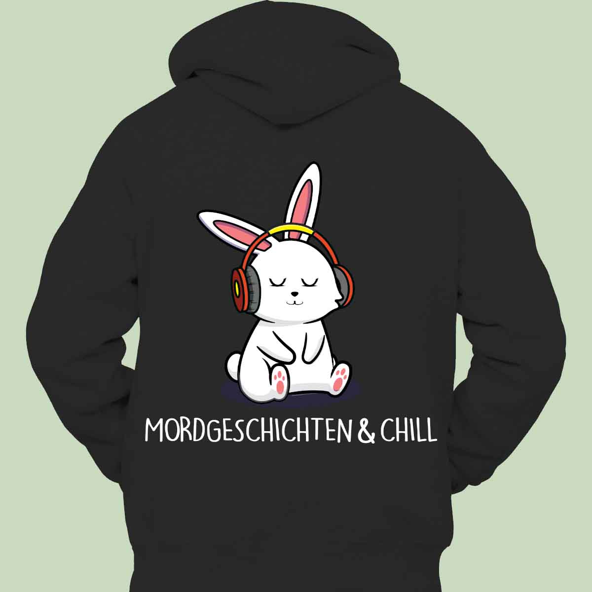 Mordgeschichten & Chill Bunny - Hoodie Unisex Rückendruck
