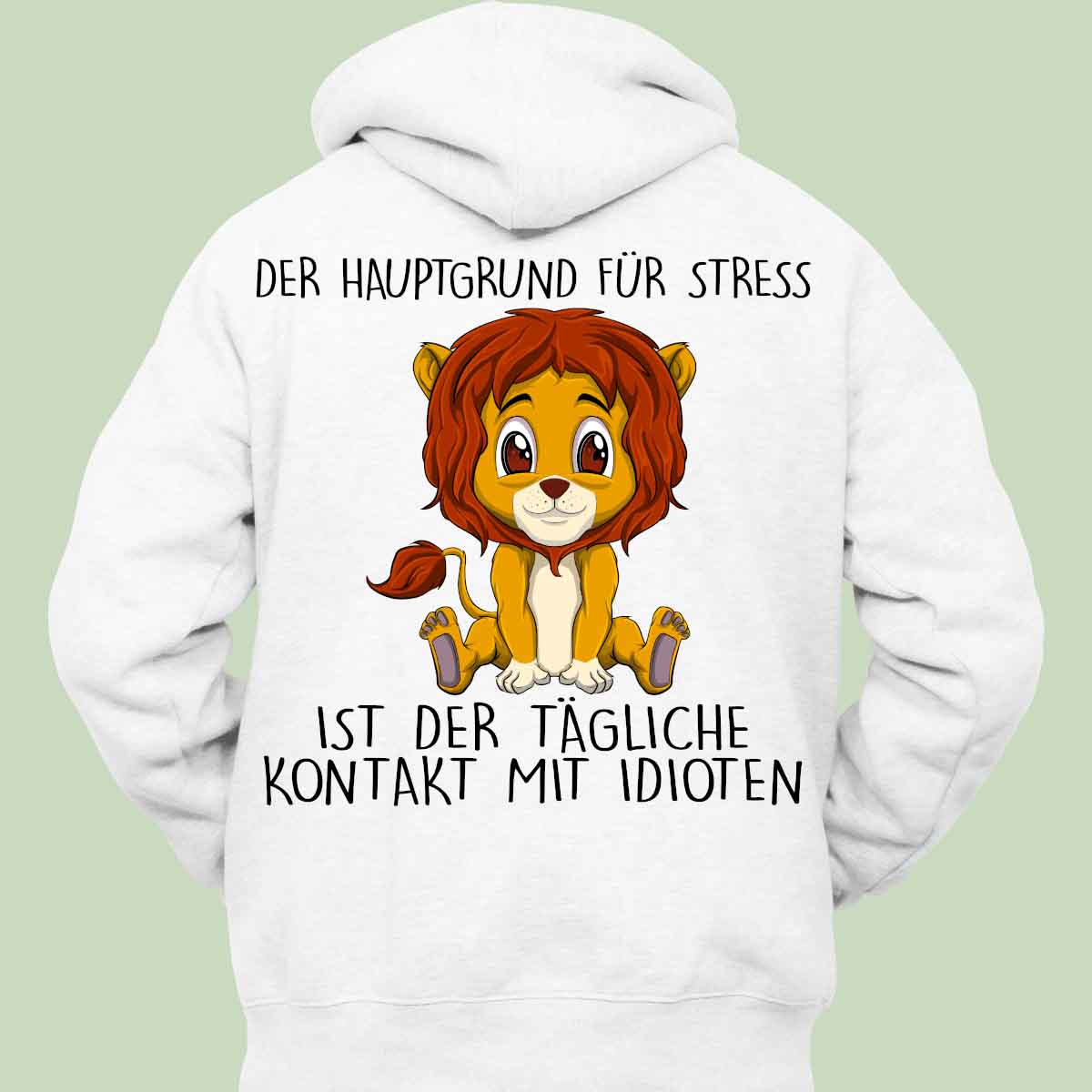 Stress Löwe - Hoodie Unisex Rückendruck