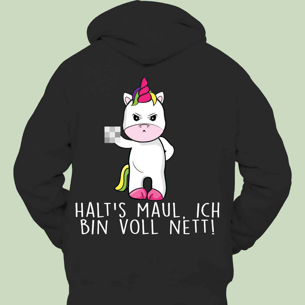 Voll Nett Cute Einhorn - Hoodie Unisex Rückendruck
