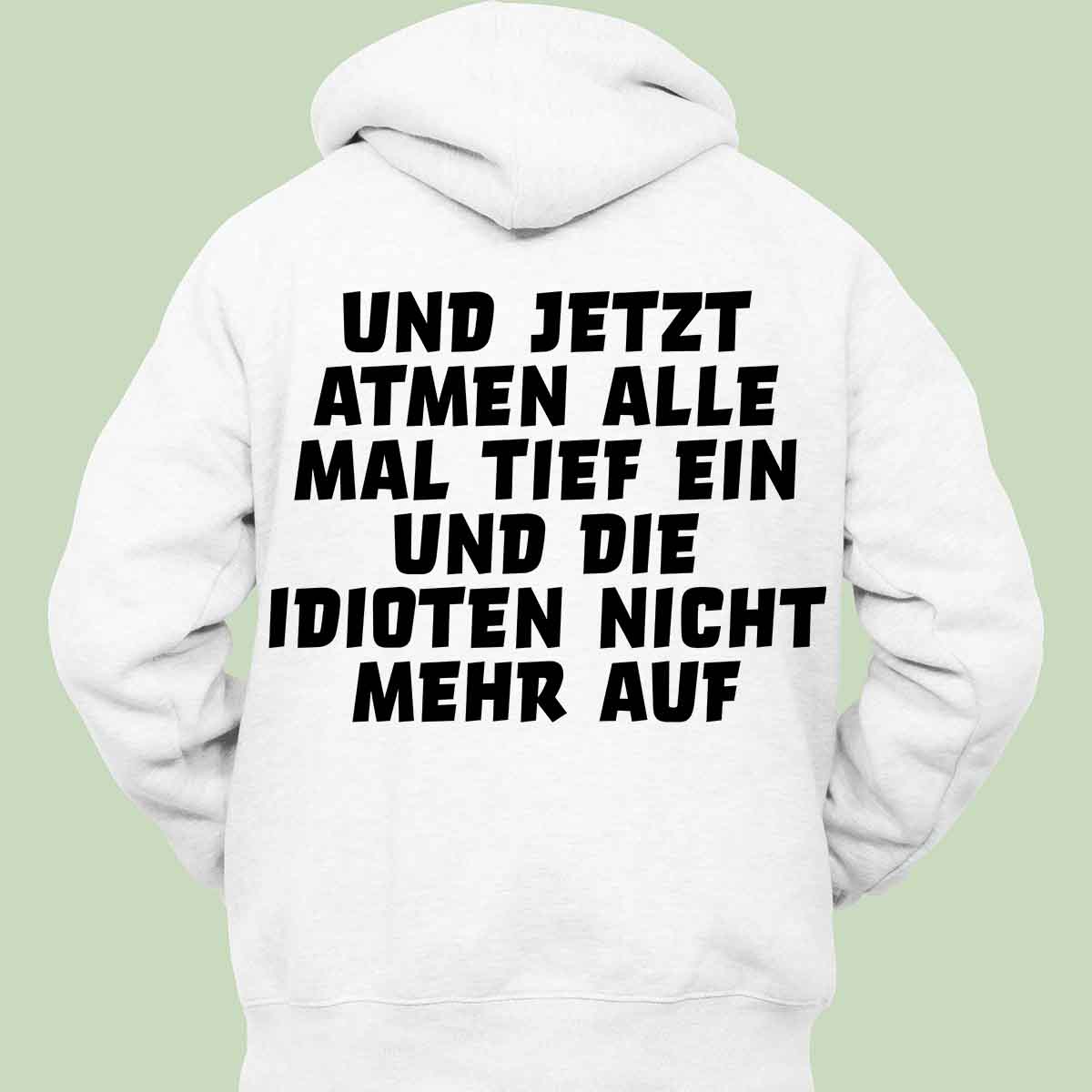 Einatmen 2 - Hoodie Unisex Rückendruck