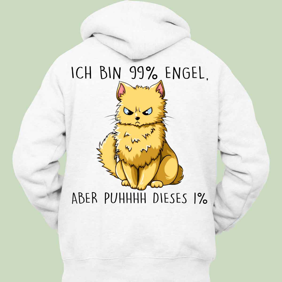 Engel Katze - Hoodie Unisex Rückendruck
