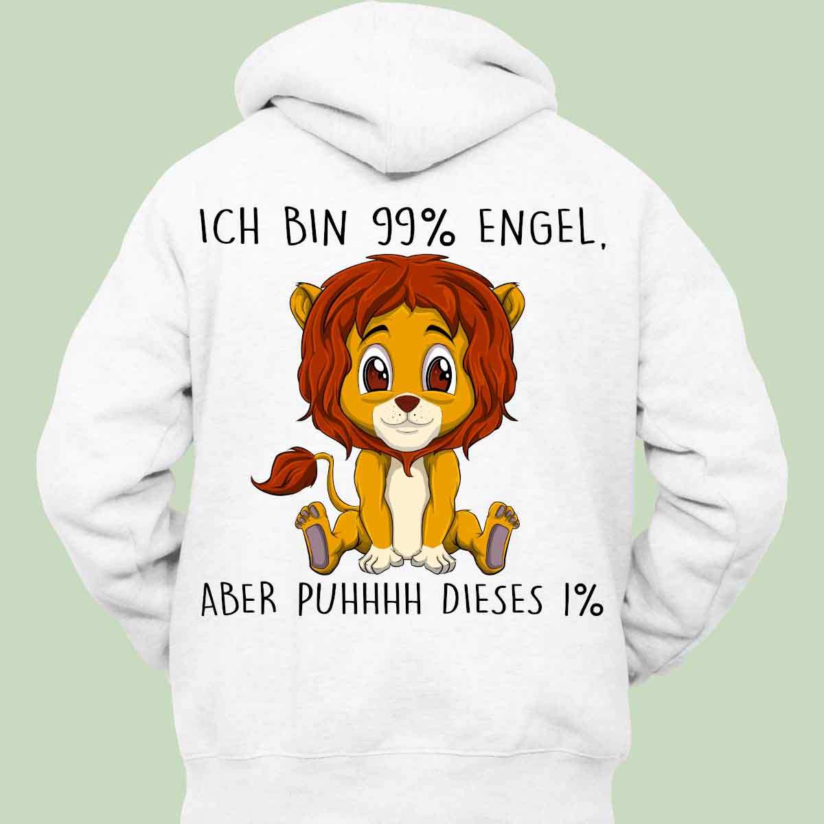 Engel Löwe - Hoodie Unisex Rückendruck