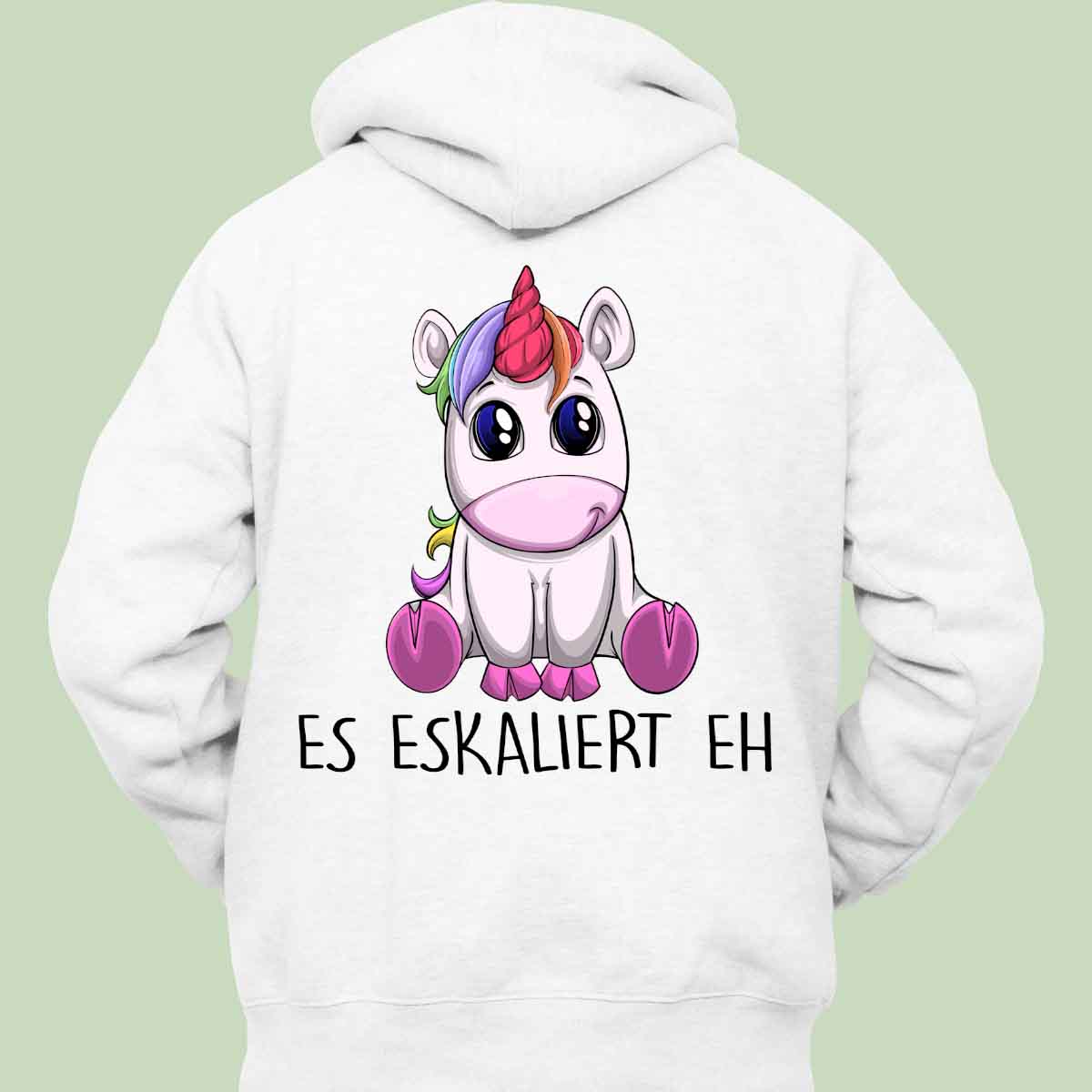 Eskalation Einhorn - Hoodie Unisex Rückendruck