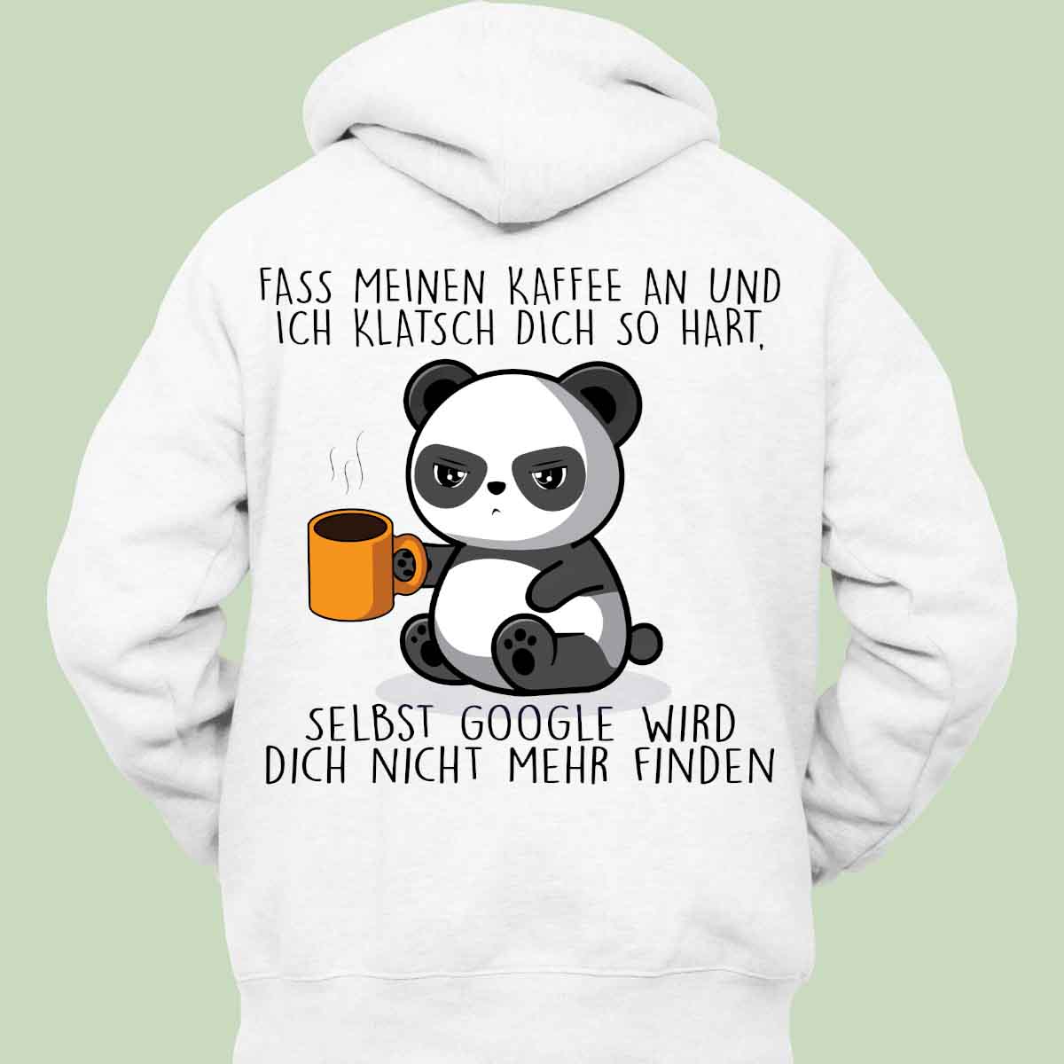 Google Cute Panda - Hoodie Unisex Rückendruck