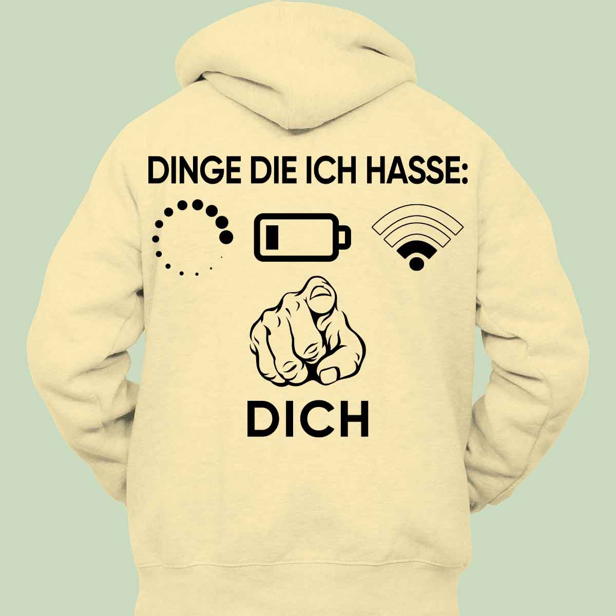 Hassen - Hoodie Unisex Rückendruck