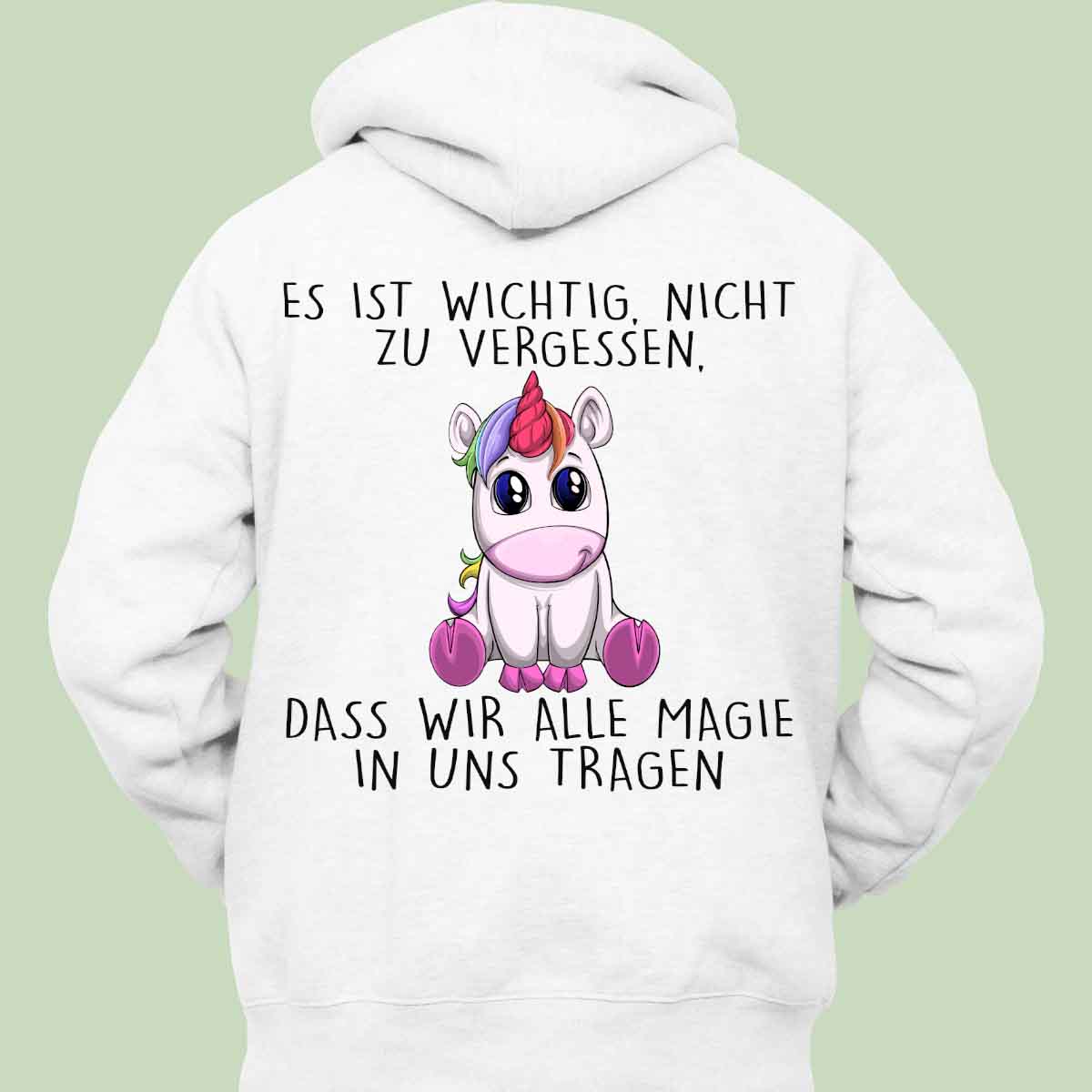 Magisches Einhorn - Hoodie Unisex Rückendruck