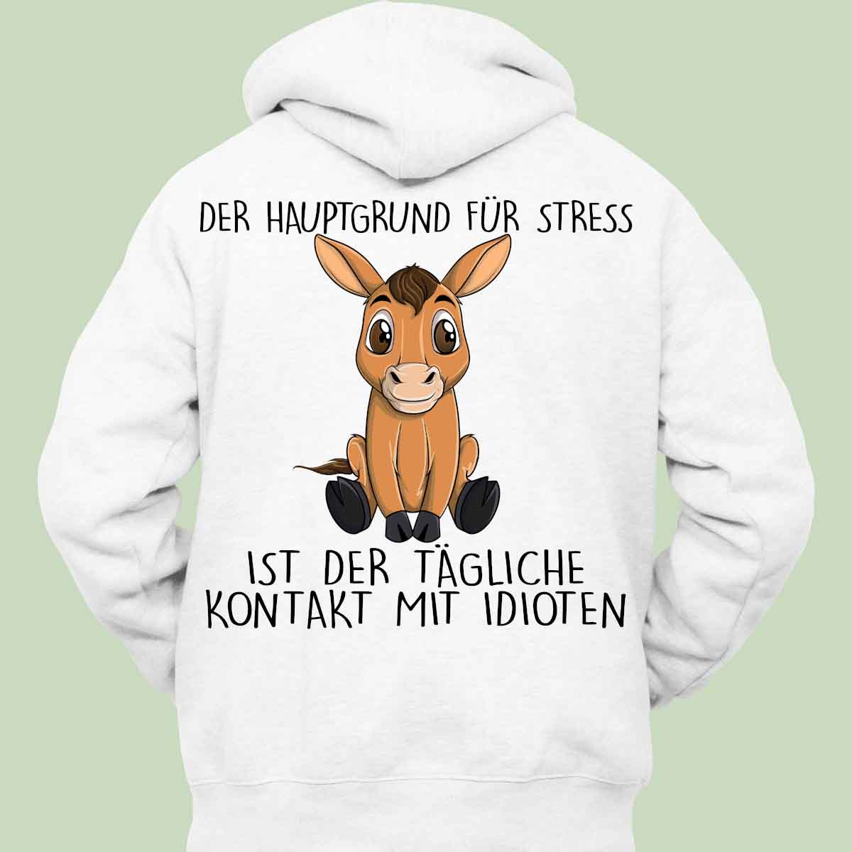 Stress Pferd - Hoodie Unisex Rückendruck
