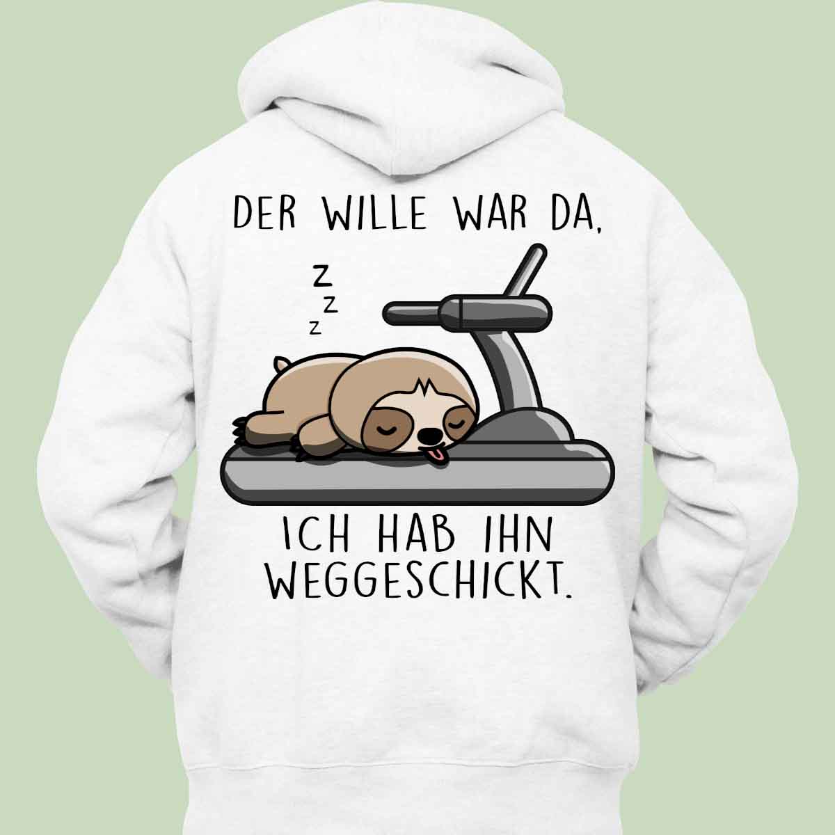 Wille Faultier - Hoodie Unisex Rückendruck
