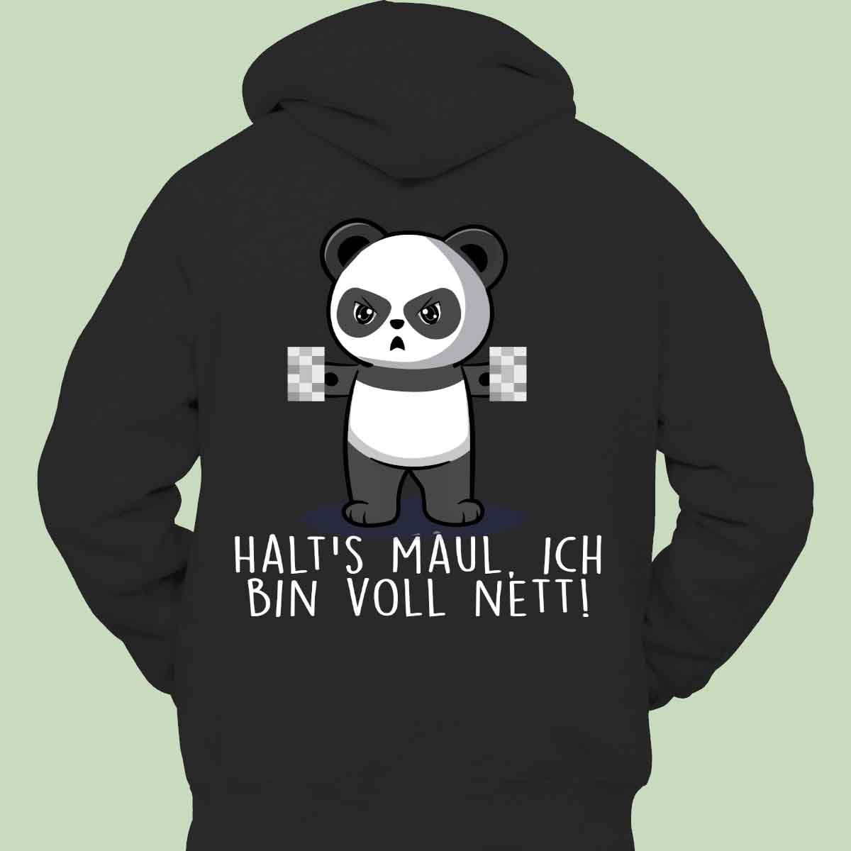 Voll Nett Cute Panda - Hoodie Unisex Rückendruck
