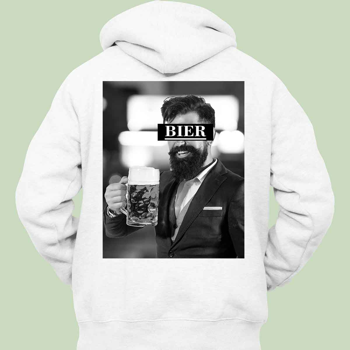 Bier - Hoodie Unisex Rückendruck