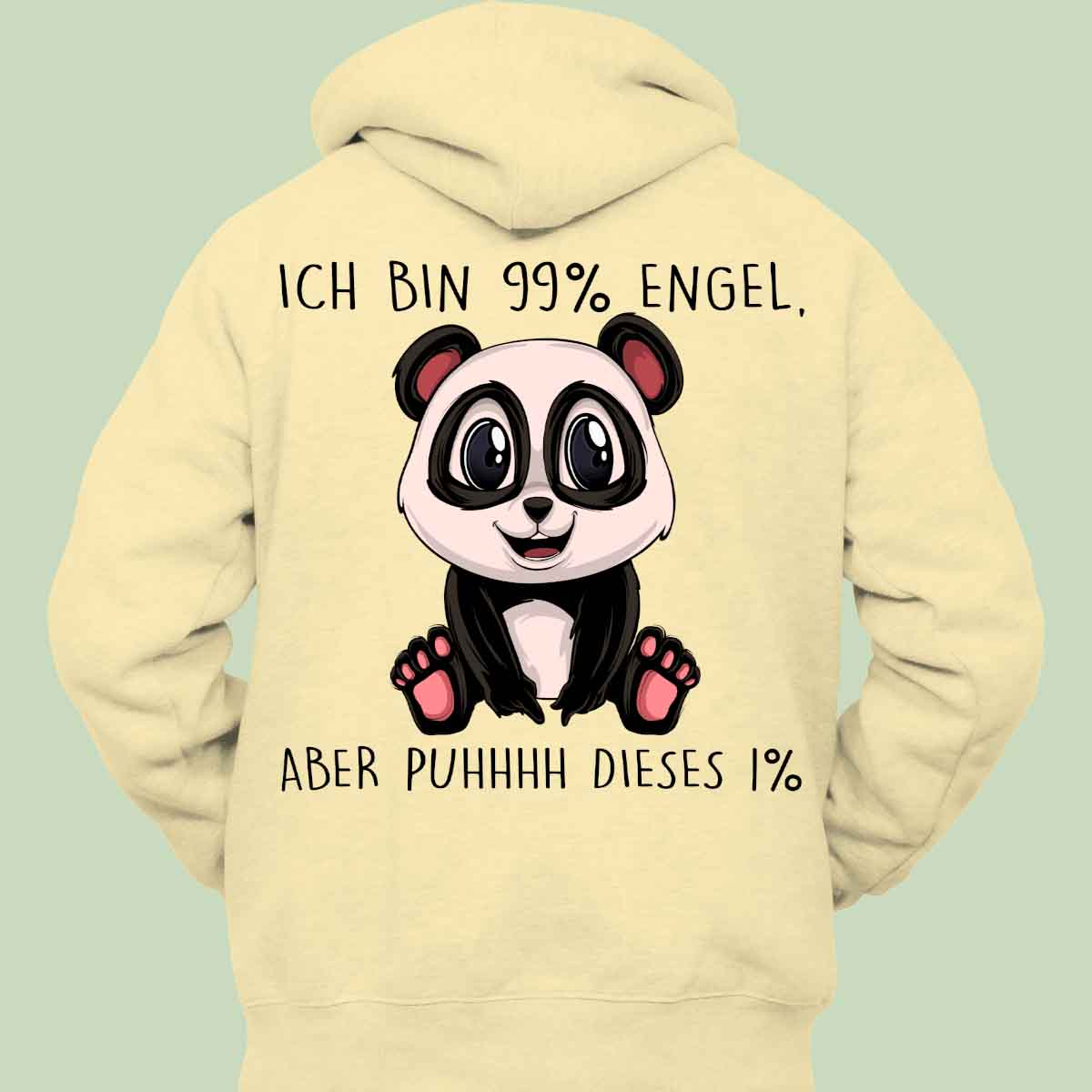 Engel Panda - Hoodie Unisex Rückendruck