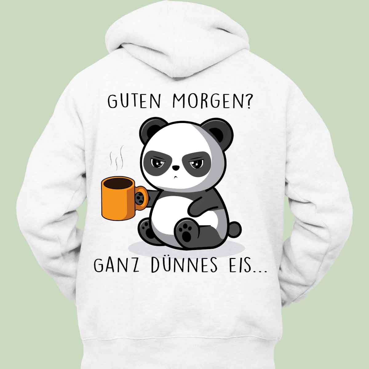 Guten Morgen Cute Panda - Hoodie Unisex Rückendruck