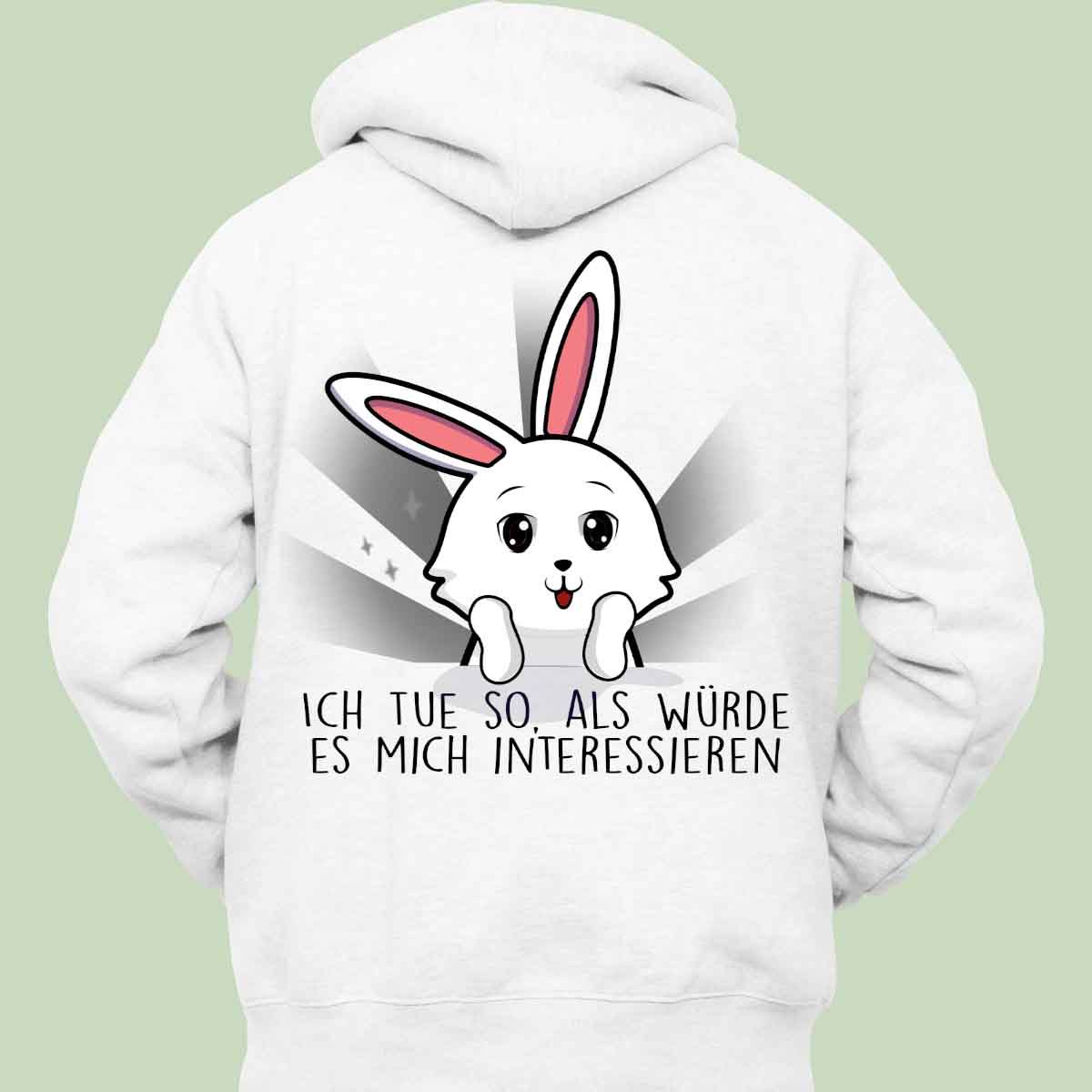 Interessieren Bunny - Hoodie Unisex Rückendruck