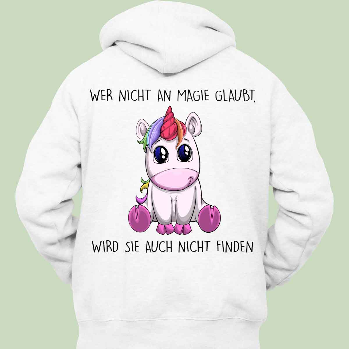 Magie Einhorn - Hoodie Unisex Rückendruck