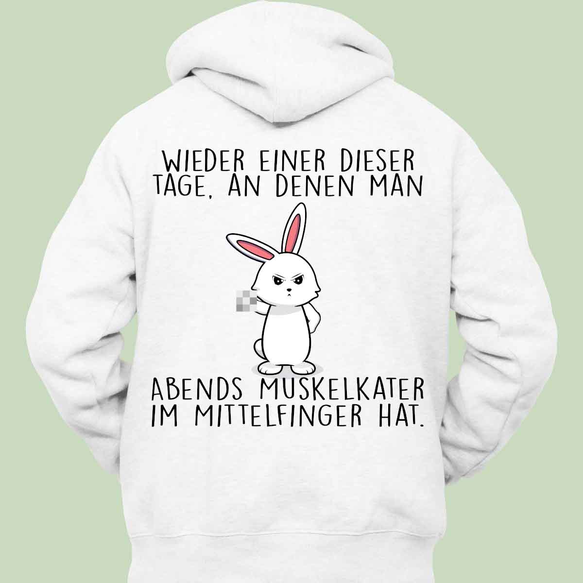 Muskelkater Bunny - Hoodie Unisex Rückendruck