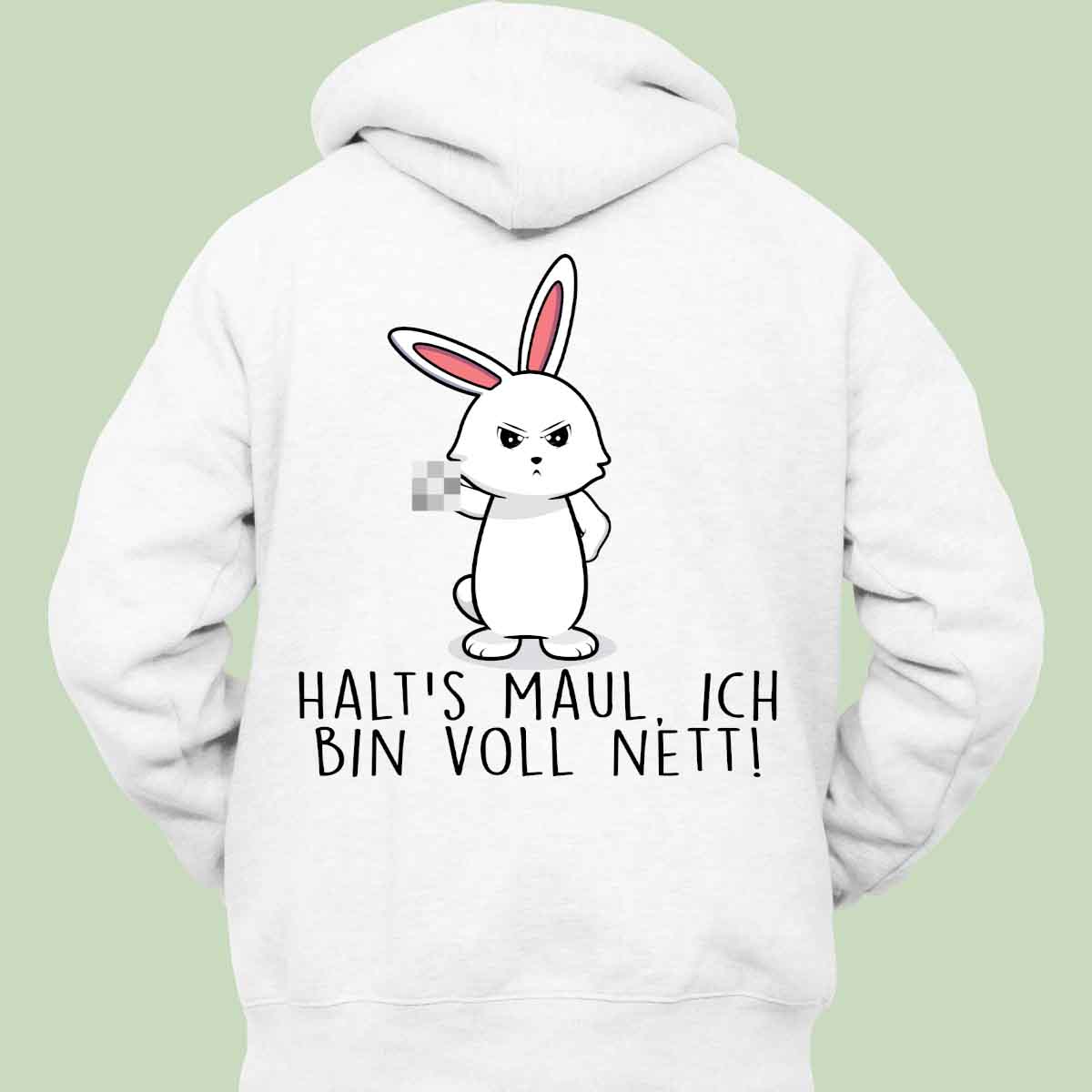 Voll Nett Bunny - Hoodie Unisex Rückendruck